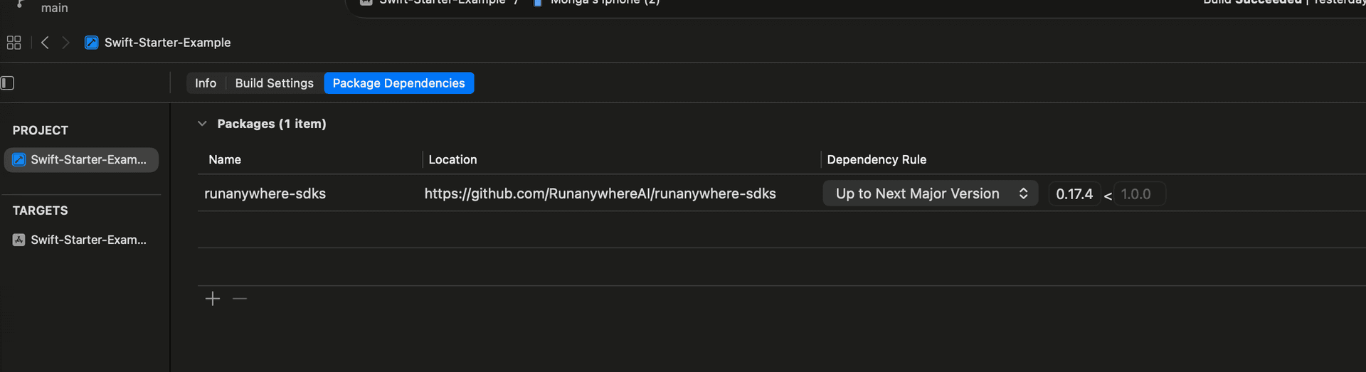 pubspec.yaml with RunAnywhere dependencies