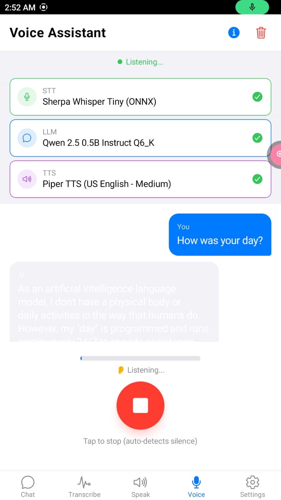 Voice pipeline on Android